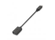 Aisens Cable Usb 2.0 3A - Tipo Usb-C/M-A Hembra - 15Cm - Color Negro