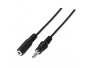 Aisens Cable Audio Estereo - Jack 3.5/M-Jack 3.5/H - 1.5M - Color Negro