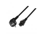 Aisens Cable Alimentacion Trebol - Cee7 Acodado/M-C5/H - 1.5M - 100% Cobre Puro Awg18 - Color Negro