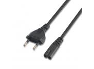 Aisens Cable Alimentacion Forma 8 - Cee7/16/M-C7/H - 1.5M - 100% Cobre Puro Awg18 - Color Negro