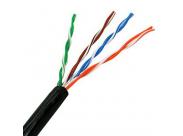 Aisens Cable De Red Exterior Impermeable Rj45 Cat.5E Utp Rigido Awg24 - Bobina De 100M - Resistente A Rayos Ultravioleta Para La Instalacion - Color Negro