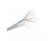 Aisens Cable De Red Rj45 Cat.6 Ftp Rigido Awg24 - Bobina De 100M 100% Cobre Para La Instalacion - Color Gris