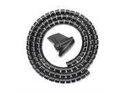 Aisens Organizador De Cable En Espiral 25Mm - 1.0M - Color Negro