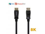 Aisens Cable Displayport Certificado V1.4 8K@60Hz - Dp/M-Dp/M - 0.5M - Color Negro
