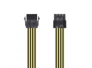 Aisens Cable Alimentacion - 8 Pin/H-4+4 Pin/M - 30Cm - Color Negro