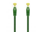Aisens Cable De Red Latiguillo Rj45 Lszh Cat.7 600 Mhz S/Ftp Pimf Awg26 - 25Cm - Color Verde