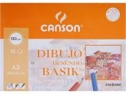 Canson Minipack De 10 Hojas De Dibujo Basik Liso A3 - 29,7X42Cm - 130G - Color Blanco