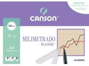Canson Minipack De 12 Hojas A4 - Milimetrado Basik - 21X29.7Cm - 100G - Color Sepia