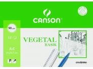Canson Vegetal Basik Minipack De 12 Hojas A4 - 21X29.7Cm - 95G - Color Transparente