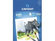 Canson Kids Pintura Bloc Encolado De 20 Hojas A4 - 21X29.7Cm - 200G - Color Blanco