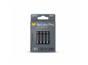 Gp Recyko Pro Pack De 4 Pilas Recargables 800Mah Aaa 1.2V - Precargadas - Ciclo De Vida: Hasta 1.500 Veces