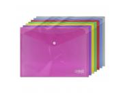 Ingraf Pack De 10 Sobres Con Cierre De Broche - Polipropileno - Tamaño A4 - Colores Surtidos