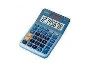 Casio Ms80E Calculadora De Escritorio - Tecla Doble Cero - Pantalla Lcd De 8 Digitos - Solar Y Pilas - Color Azul