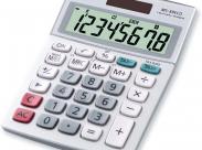 Casio Ms88Eco Calculadora De Escritorio Financiera - Conversion De Moneda - Calculo De Impuestos - Pantalla Lcd De 8 Digitos - Solar Y Pilas