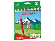 Alpino Pack De 18 Lapices De Colores Creativos - Mina De 3Mm - Resistente A La Rotura - Bandeja Extraible - Colores Vivos Y Brillantes Surtido