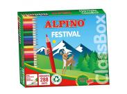 Alpino Festival Pack De 288 Lapices De Colores - Mina De 3Mm - 12 Colores X 24 Uds - Ideal Para Clase - Colores Surtidos