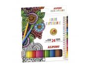 Alpino Color Experiencie Pack De 24 Lapices De Colores Premium Mina Blanda - Pintado Suave Y Graduable - Colores Vivos Y Brillantes - Colores Surtidos