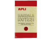 Apli Notas Adhesivas Mandala 125X75Mm - 100 Hojas - Diseño Mandala - Adhesivo De Calidad - Amarillo
