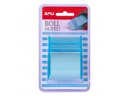 Apli Rollo Dispensador De Nota Adhesiva 50Mm X 8M - Facil De Usar - Adhesivo De Calidad - Diseño Ergonomico - Azul Pastel