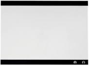 Nobo Pizarra Blanca Magnetica Pequeña Con Clip Para Notas 430X580Mm - Diseño Sin Marco - Funciones De Gancho - Color Blanco