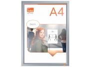 Nobo Porta Posters Clip Aluminio A4 - Marco Anodizado - Cambio Rapido Y Sencillo - Blanco