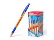 Erichkrause Boligrafo R-301 Stick&Grip - Cuerpo Hexagonal Naranja - Punta De 0.7Mm - Tinta De Secado Rapido - Color Azul