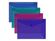 Erichkrause Pack De 12 Sobres Glossy Vivid - Tamaño А4 - Semitransparente - Colores Surtido