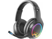 Mars Gaming Auriculares Inalambricos Argb Flow 40H Bateria - Microfono Enc Extraible - Tecnologia 2.4Gpro - Drivers 50Mm Full Dynamic Bass - Color Negro