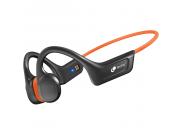 Leotec Run Pro Auriculares Deportivos De Conduccion Osea Bluetooth 5.3 - Bateria De 230Mah - Resistencia Ipx7 - Color Negro/Naranja