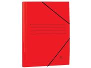 Mariola Carpeta De Carton Estucado Con Solapas Folio 500Gr/M2 - Medidas 34X25X1Cm - Cierre Con Goma Elastica - Color Rojo