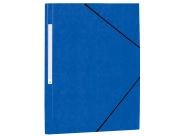 Mariola Carpeta De Carton Simil Prespan Con Etiqueta En Lomo Folio 500Gr/M2 - Medidas 34X25Cm - Cierre Con Goma Elastica - Color Azul