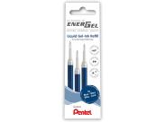 Pentel Energel X Pack De 3 Recambios Para Bl57, Bl77, Bl107, Bl117, Bl407, Bl2007, Bl2507 - Color Azul