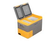 Muvip Nevera Portatil Con Compresor 32 Litros Doble Zona - Asas De Transporte - Compresor Silencioso - Color Amarillo