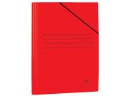 Mariola Carpeta De Carton Plastificado Folio 500Gr/M2 - Medidas 34X25Cm - Cierre Con Goma Elastica - Color Rojo