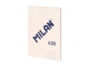 Milan Serie 1918 Libreta Encolada Formato A4 Cuadricula 5X5Mm - 48 Hojas De 95 Gr/M2 - Microperforado - Tapa Blanda - Color Beige