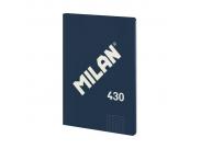 Milan Serie 1918 Libreta Encolada Formato A4 Cuadricula 5X5Mm - 48 Hojas De 95 Gr/M2 - Microperforado - Tapa Blanda - Color Azul Oscuro