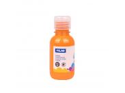 Milan Botella De Tempera 125Ml - Tapon Dosificador - Secado Rapido - Mezclable - Color Naranja