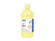 Milan Botella De Tempera 500Ml - Tapon Dosificador - Secado Rapido - Mezclable - Color Amarillo Pastel