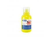Milan Botella De Tempera 125Ml - Tapon Dosificador - Secado Rapido - Mezclable - Color Amarillo Fluo