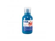 Milan Botella De Tempera 125Ml - Tapon Dosificador - Secado Rapido - Mezclable - Color Azul Fluo