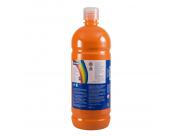 Milan Botella De Tempera 1000Ml - Tapon Dosificador - Secado Rapido - Mezclable - Color Naranja