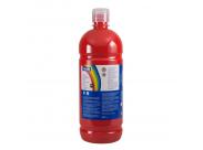 Milan Botella De Tempera 1000Ml - Tapon Dosificador - Secado Rapido - Mezclable - Color Rojo