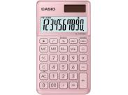 Casio Sl-1000Sc Calculadora De Bolsillo - Pantalla Extragrande De 10 Digitos - Alimentacion Solar Y Pilas - Color Rosa