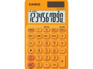 Casio Sl-310Uc Calculadora De Bolsillo - Calculo De Impuestos - Pantalla Lcd De 10 Digitos - Solar Y Pilas - Color Naranja