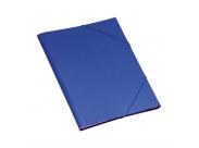 Dohe Carpeta Clasificadora 12 Departamentos - Formato Folio - Carton Plastificado - Cierre Con Gomas - Color Azul