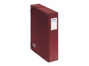 Dohe Caja Para Proyectos Lomo 7Cm - Carton Forrado Con Papel Impreso Y Plastificado - Cierre Con Gomas - Color Rojo