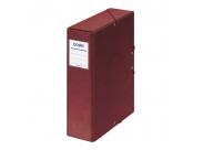 Dohe Caja Para Proyectos Lomo 9Cm - Carton Forrado Con Papel Impreso Y Plastificado - Cierre Con Gomas - Color Rojo