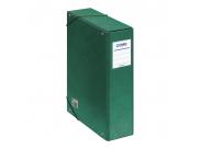Dohe Caja Para Proyectos Lomo 9Cm - Carton Forrado Con Papel Impreso Y Plastificado - Cierre Con Gomas - Color Verde