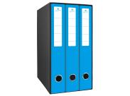 Mariola Box Modulo De 3 Archivadores Con Rado 2 Anillas 40Mm - Tamaño 35X26X17Cm - Carton Forrado - Color Azul