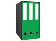 Mariola Box Modulo De 3 Archivadores Con Rado 2 Anillas 40Mm - Tamaño 35X26X17Cm - Carton Forrado - Color Verde